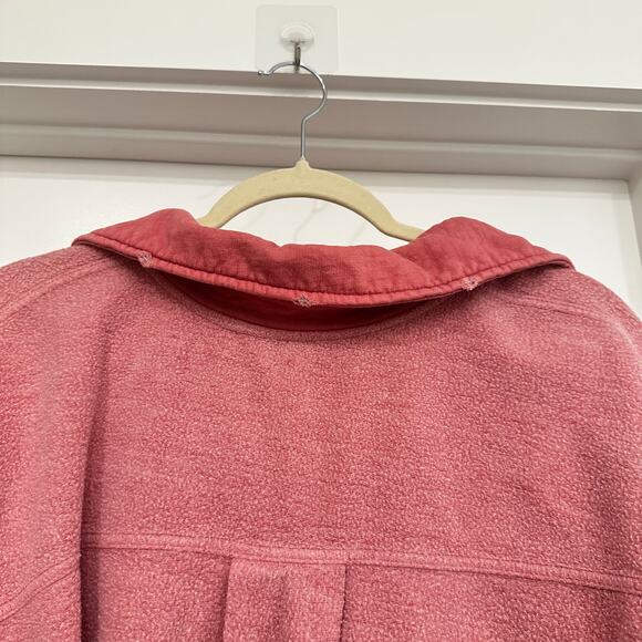 Free People Ruby‎ Oversized Shirt Jacket in Sweetheart Pink Size Medium - Picture 6 of 7